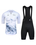 MONTON Krótka koszulka kolarska i spodenki - ICEBERG - biały/czarny