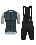 MONTON Krótka koszulka kolarska i spodenki - CHECHEN - zielony/czarny