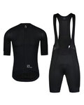 MONTON Krótka koszulka kolarska i spodenki - TRAVELER MAX - czarny