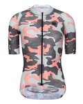 MONTON Koszulka kolarska z krótkim rękawem - PRO CAMOUSHIELD LADY - różowy/zielony/szary