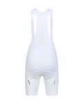 MONTON Krótkie spodnie kolarskie z szelkami - SKULL LADY - biały