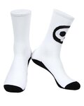 MONTON Kolarskie klasyczne skarpetki - SKULL LADY - biały/czarny