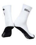 MONTON Kolarskie klasyczne skarpetki - SKULL LADY - biały/czarny