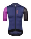MONTON Koszulka kolarska z krótkim rękawem - TRAVELER EVO - niebieski/fioletowy/czarny