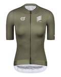 MONTON Koszulka kolarska z krótkim rękawem - SKULL ZEUS LADY - zielony/biały