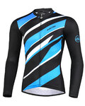 MONTON Letnia koszulka kolarska z długim rękawem - FERNWAR SUMMER - niebieski/czarny