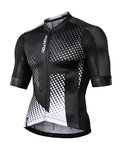 MONTON Koszulka kolarska z krótkim rękawem - ILLUMINATION - biały/czarny