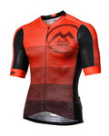 MONTON Koszulka kolarska z krótkim rękawem - GRADIENT FUN - czarny/czerwony