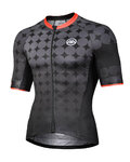 MONTON Koszulka kolarska z krótkim rękawem - RUBBER CHAIN - czarny
