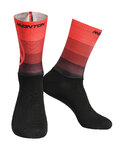 MONTON Kolarskie klasyczne skarpetki - VALLS - czarny/czerwony