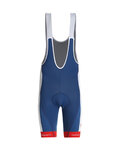 NALINI Krótkie spodnie kolarskie z szelkami - DIRECT ENERGIE 2021 - niebieski/biały