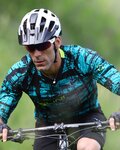 NALINI Letnia koszulka kolarska z długim rękawem - AIS HILL MTB - czarny/zielony