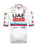 PISSEI Koszulka kolarska z krótkim rękawem - UAE TEAM EMIRATES SLOVENIAN 2024 - biały/czerwony