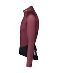 POC Letnia koszulka kolarska z długim rękawem - ESSSENTIAL ROAD - czarny/bordowy