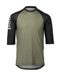 POC Koszulka kolarska z krótkim rękawem - MTB PURE 3/4 - czarny/zielony