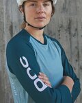 POC Koszulka kolarska z krótkim rękawem - MTB PURE 3/4 LADY - niebieski/jasnoniebieski