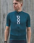 POC Koszulka kolarska z krótkim rękawem - ESSENTIAL ROAD LOGO - niebieski