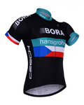 BONAVELO Koszulka kolarska z krótkim rękawem - BORA 2017 KIDS - czarny