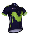 Koszulka kolarska z krótkim rękawem - MOVISTAR 2017  - niebieski/zielony