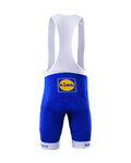 BONAVELO Krótkie spodnie kolarskie z szelkami - QUICKSTEP 2017 - niebieski