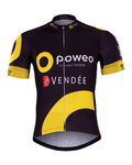Koszulka kolarska z krótkim rękawem - DIRECT ENERGIE 2017 - czarny/żółty
