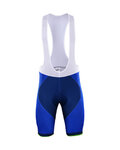 BONAVELO Krótkie spodnie kolarskie z szelkami - BAHRAIN MERIDA 2017 - niebieski