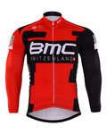 Letnia koszulka kolarska z długim rękawem - BMC 2017 SUMMER - czarny/czerwony