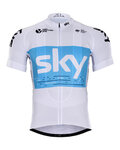 BONAVELO Koszulka kolarska z krótkim rękawem - SKY 2018 - jasnoniebieski/biały