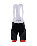 BONAVELO Krótkie spodnie kolarskie z szelkami - TREK 2018 - czarny/czerwony