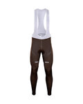 Długie spodnie kolarskie z szelkami - AG2R 2018 WINTER - brązowy