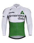 Zimowa koszulka kolarska z długim rękawem - D DATA 2018 WINTER - czarny/biały/zielony