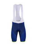BONAVELO Krótkie spodnie kolarskie z szelkami - BAHRAIN MERIDA 2018 - niebieski
