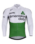 Letnia koszulka kolarska z długim rękawem - D. DATA 2018 SUMMER - czarny/zielony/biały