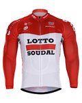 Letnia koszulka kolarska z długim rękawem - LOTTO 2018 SUMMER - biały/czerwony