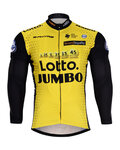 Letnia koszulka kolarska z długim rękawem - LOTTO 2018 SUMMER - żółty/czarny