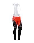 Długie spodnie kolarskie z szelkami - BMC 2014 SUMMER - czerwony/czarny