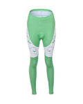 Długie spodnie kolarskie bez szelek - CYCLINGBOX LADY SMR - biały/zielony