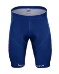 Krótkie spodnie kolarskie bez szelek - QUICKSTEP 2018 - niebieski