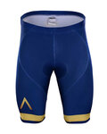 Krótkie spodnie kolarskie bez szelek - AQUA BLUE 2018 - złoty/niebieski