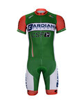 BONAVELO Krótka koszulka kolarska i spodenki - BARDIANI 2018 - pomarańczowy/zielony