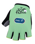 BONAVELO Kolarskie rękawiczki z krótkimi palcami - TOUR DE FRANCE - zielony