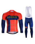 BONAVELO Koszulka kolarska z długim rękawem i spodnie - B. MERIDA 2019 SMR - niebieski/czerwony
