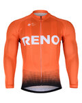 BONAVELO Zimowa koszulka kolarska z długim rękawem - CCC RENO 2019 WINTER - czarny/pomarańczowy