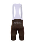 BONAVELO Krótkie spodnie kolarskie z szelkami - AG2R 2019 - brązowy