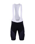 BONAVELO Krótkie spodnie kolarskie z szelkami - EDUCATION FIRST 2019 - czarny