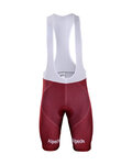 BONAVELO Krótkie spodnie kolarskie z szelkami - KATUSHA 2019 - czerwony