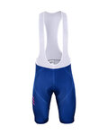 BONAVELO Krótkie spodnie kolarskie z szelkami - QUICKSTEP 2019 - niebieski