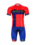 BONAVELO Krótka koszulka kolarska i spodenki - BAHRAIN MERIDA 2019 - niebieski/czerwony