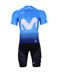 BONAVELO Krótka koszulka kolarska i spodenki - MOVISTAR 2019 - czarny/niebieski