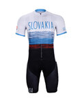 BONAVELO Krótka koszulka kolarska i spodenki - SLOVAKIA 2019 - czarny/biały